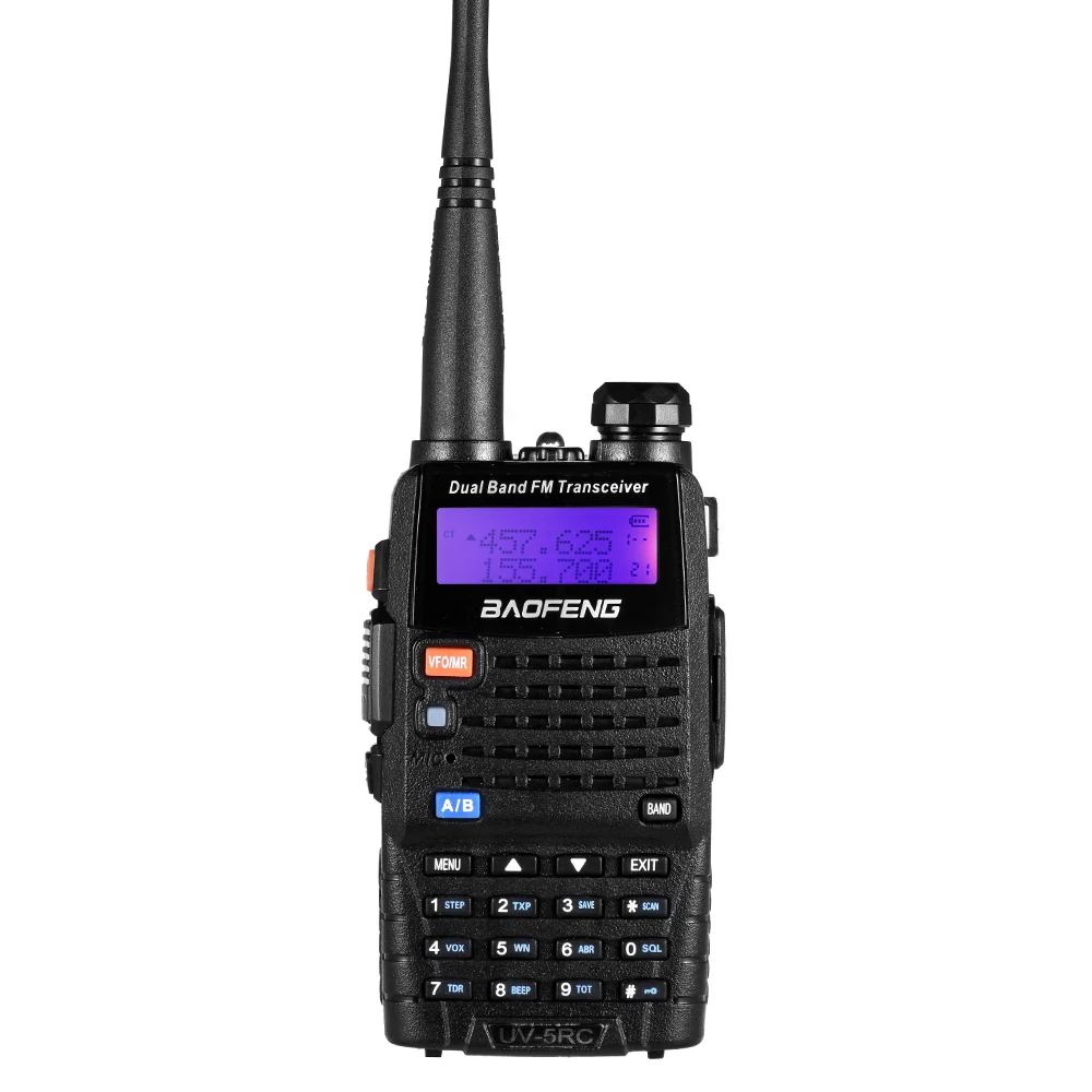 BaoFeng UV-5RC обновленная версия портативная рация UHF VHF Двухдиапазонная двухсторонняя рация 5r портативная Walky Talky Ham CB радиоприемник - Цвет: Black