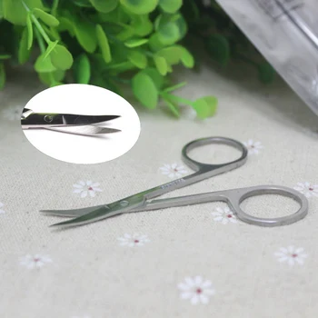 

1PC Curved Cuticle Eyebrow Scissors Sharp Head Cutting Manicure Pedicure Stainless Steel Brow Beauty Nail Tool Dead Skin Remover