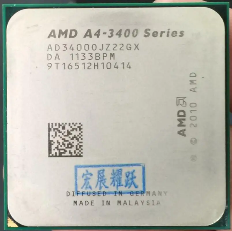 AMD A4-Series A4-3400 A4 3400 двухъядерный ЦП исправно работающий настольный процессор исправно работающий настольный процессор