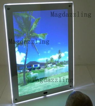 

Magic Mirror Acrylic LED Picture Frame A4 Magic Mirror Advertising Light Box for Advertising