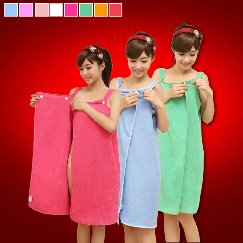 Симпатичные мягкие из микрофибры Для женщин ванна Полотенца Мода мочалкой быстро сохнет тела пляж Полотенца домашнее платье халат одеяло