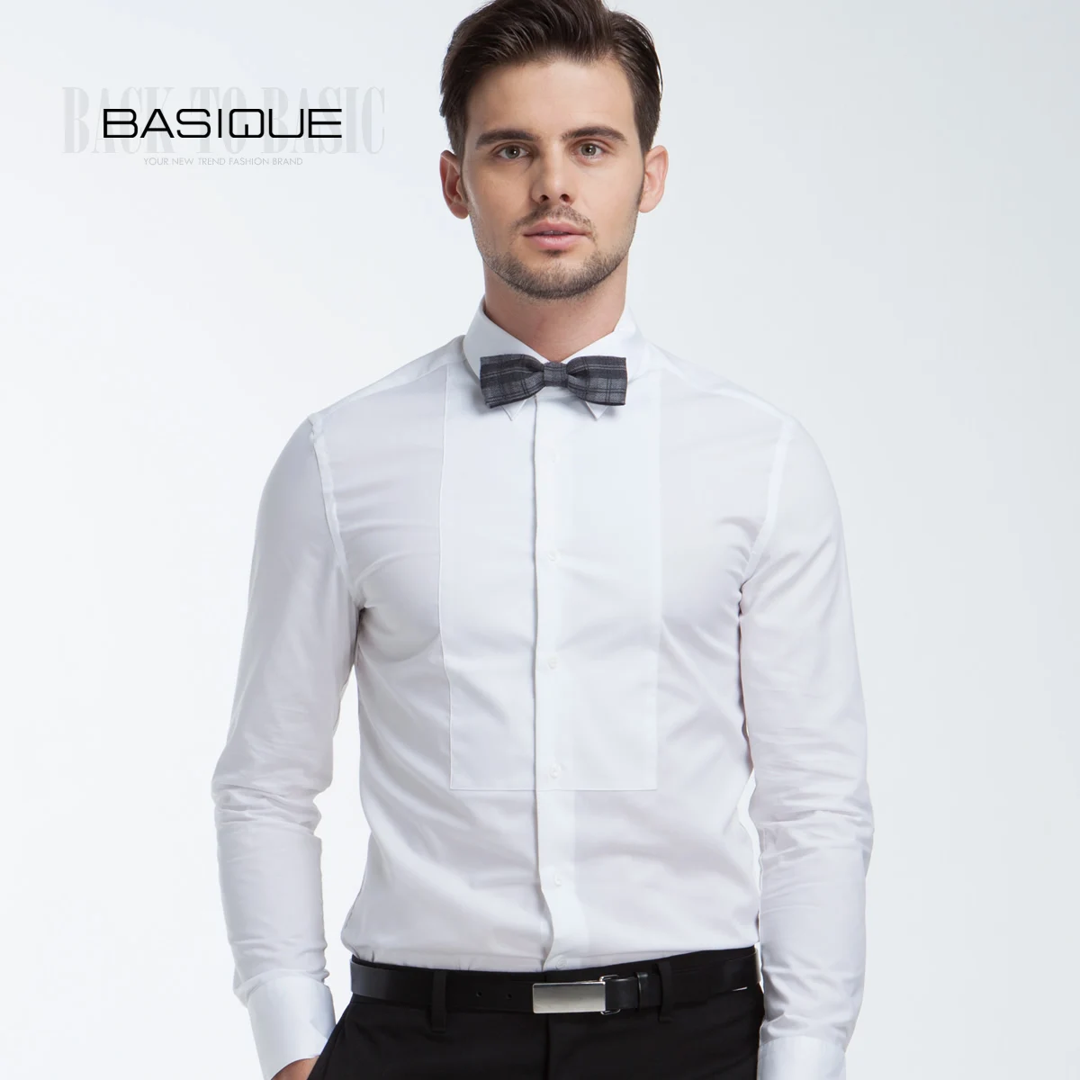 brief formal dress shirt slim fashion ...