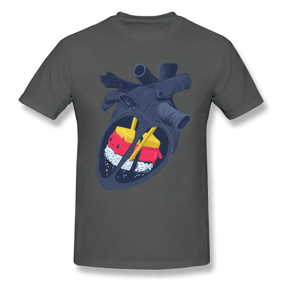 Hearth Sushi Kawaii Top T-shirts New Fashion Short Sleeve Party 100% Cotton Round Collar Men Tops Tees T Shirt April FOOL DAY Hearth Sushi Kawaii carbon