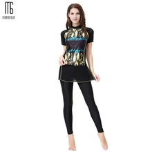 Manoswe высокое качество принт полное покрытие костюм Купальники Ближний Восток Исламский купальник мусульманский короткий рукав Буркини хиджаб 3 шт