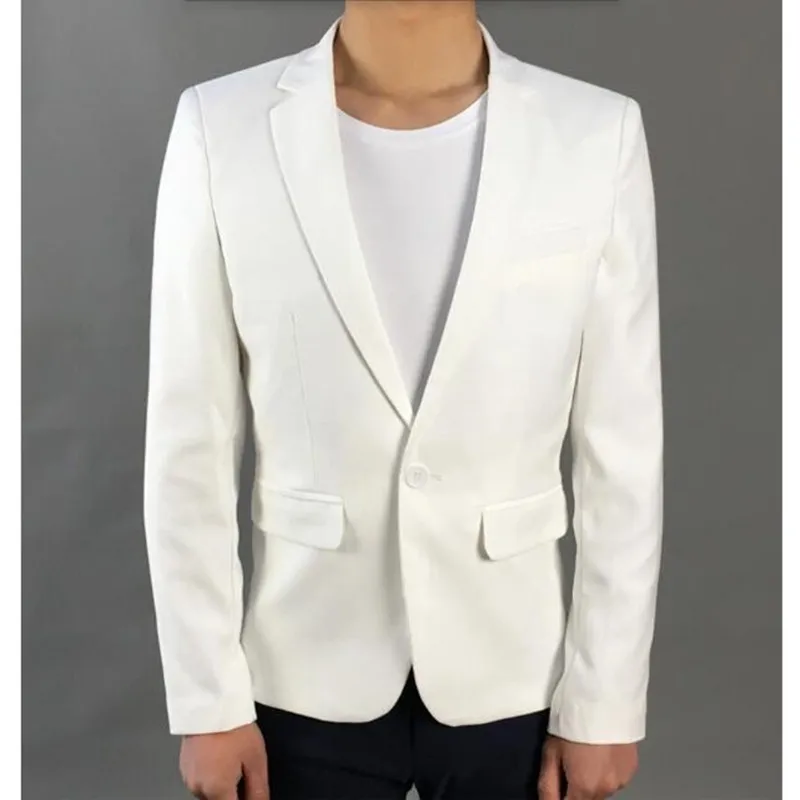 Real Blazer Men Autumn High Quality Men's Suit Jacket Wedding The Groom