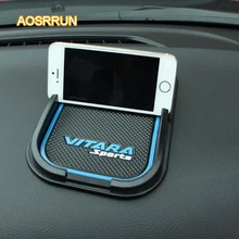 AOSRRUN teléfono Móvil tridimensional almohadillas antideslizantes para la Cubierta del teléfono móvil accesorios Del Coche Para Suzuki vitara 2016 2017