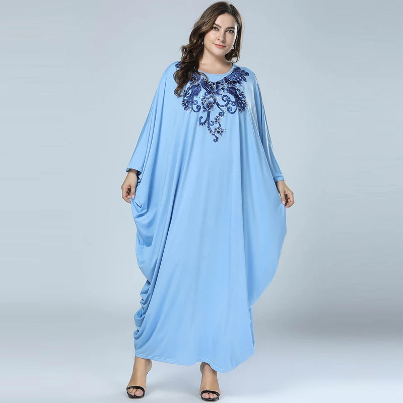 Plus Size Quality New Arab Elegant Loose Abaya Kaftan Islamic ...