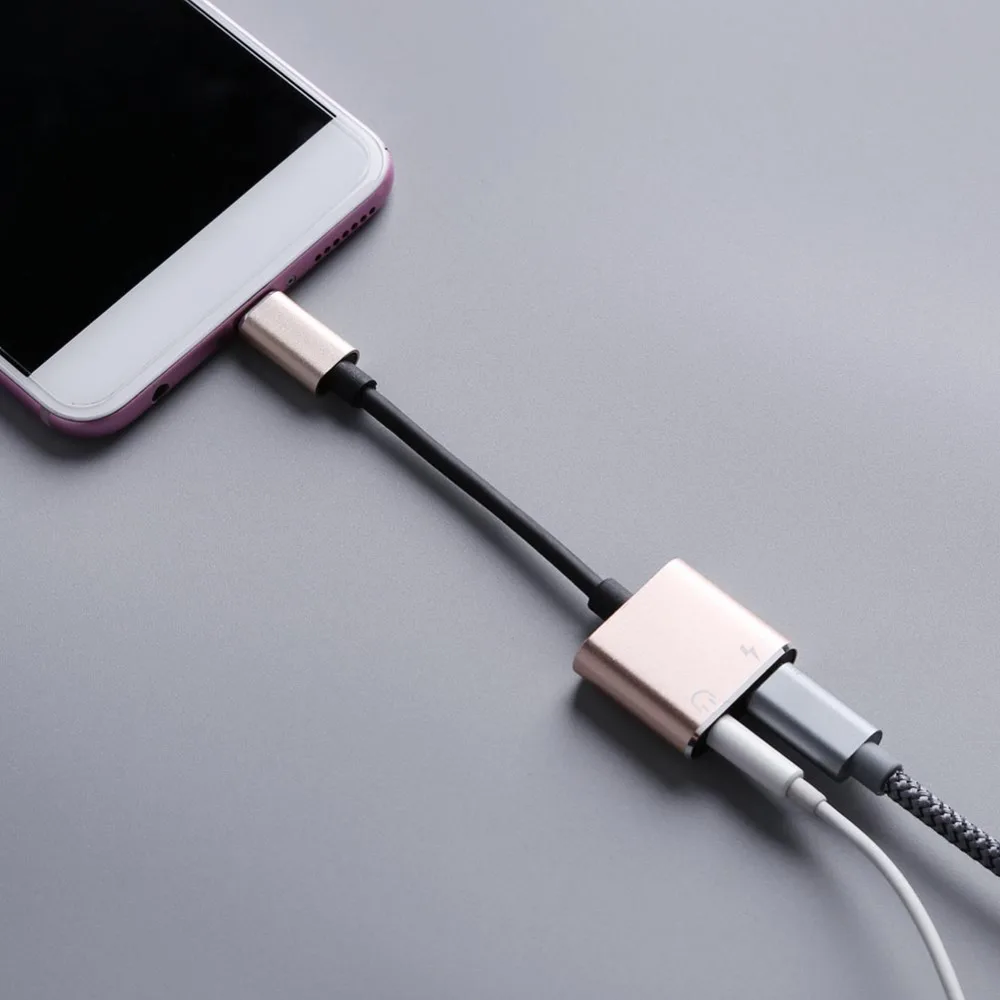 

11.5cm USB Type-C Audio Charging Cable Adapter USB-C Male to Female 3.5mm Audio Headphone Earphone Jack Converter Cord Wire