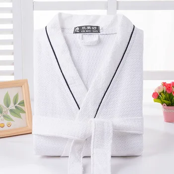 

Cotton gowns men and women summer cotton waffle bathrobes couple spring and autumn thin hotel bathrobe