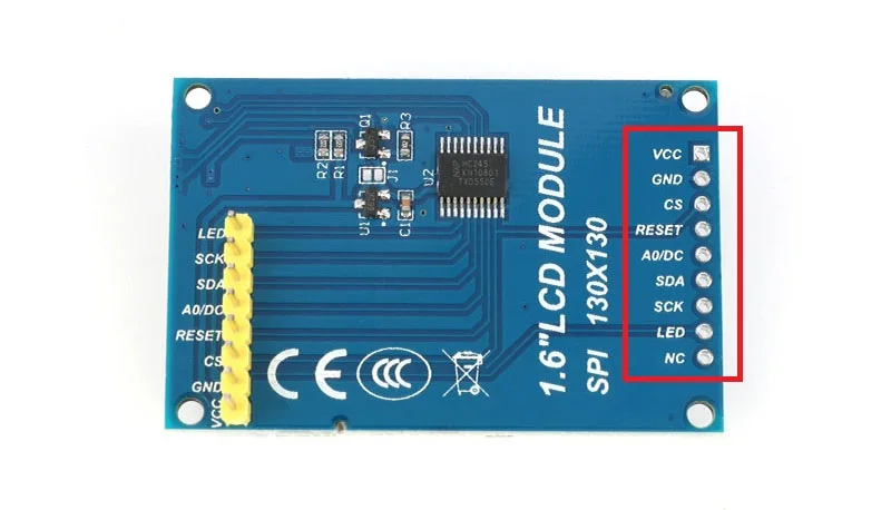 1,6 дюймов SPI Серийный ЖК-дисплей TFT экран модуль 130*130 SSD1283 Видимый под солнечным светом для Arduino 1," O светодиодный дисплей