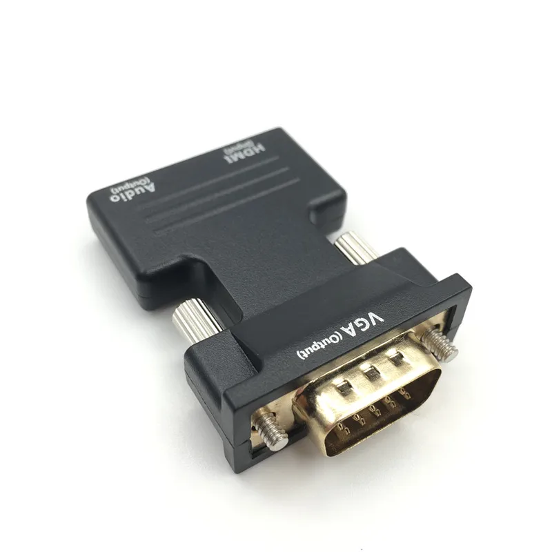 

1080P HDMI to VGA Adapter Male to Female Digital To Analog Audio Video Converter Cable for PC Laptop TV Box Projector