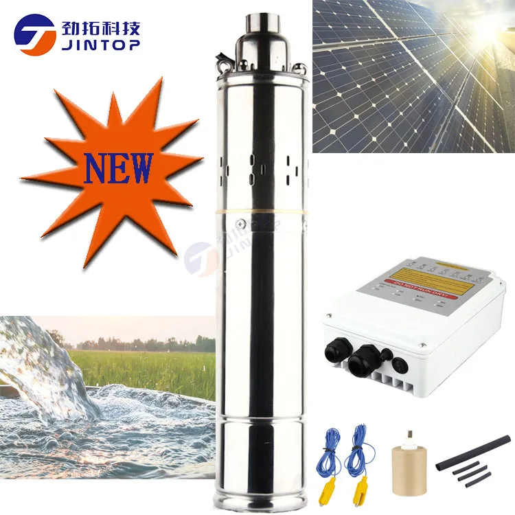 

2019 New (MODEL 4JTS3.8/95-D72/1000) JINTOP SOLAR DC BRUSHLESS SCREW PUMP solar borehole pump 1 years guarantee well water pump
