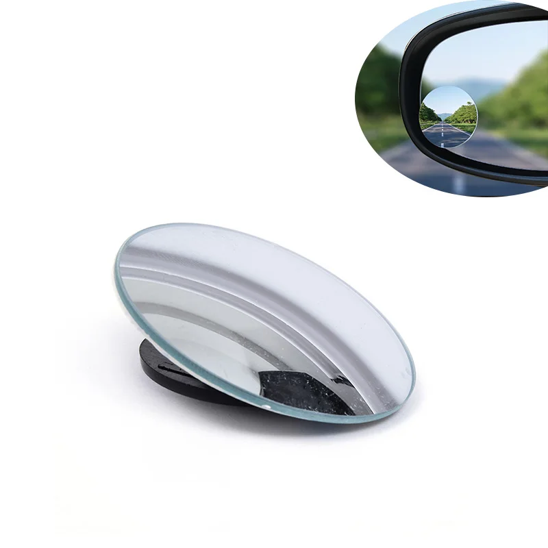 

Wolflamp 2 Pcs/Set Car Rear View Mirror 360 Degree Frameless Blind Spot Mirror Wide Angle Round HD Convex Glass