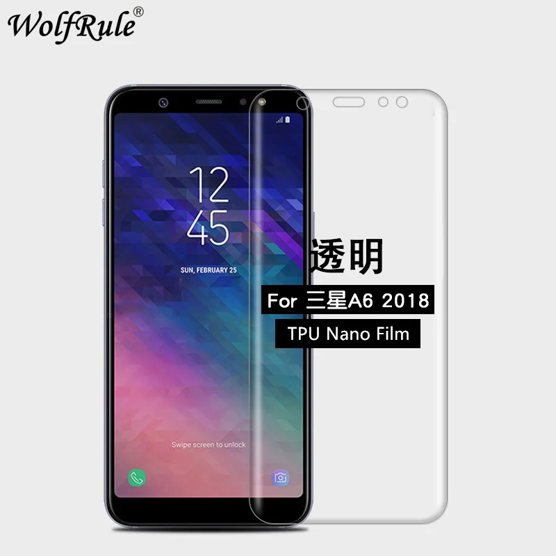 

Soft Full Cover Screen Protector For Samsung Galaxy A6 2018 TPU Nano Film For Samsung Galaxy A6 2018 Protective Film Foil A600FN