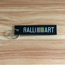 Высокое качество для RALLIART Эмблема вышивка нейлон автомобильный брелок для ключей для Mitsubishi Lancer Evolution evo asx брелок аксессуары