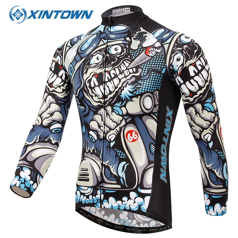 

XINTOWN Chaquetas de ciclismo Hombres Ropa de ciclismo Ciclismo patriotas MTB jersey bike wear MTB