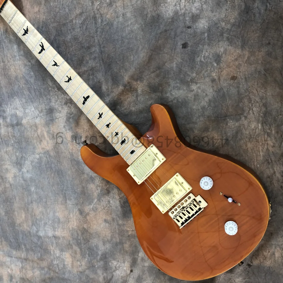 

Free shipping Factory custom good effect new guitar fingering custom made 6 strings can DIY musical NO.1 chocolate Color gift
