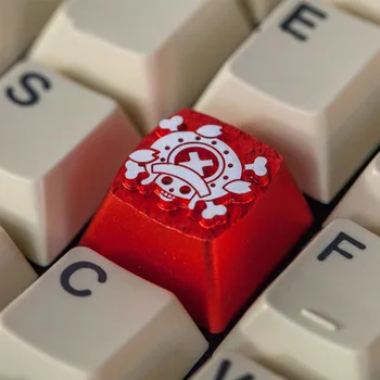 

[HFSECURITY] One Piece Monkey D Luffy Straw Hat Pirates Metal 3D Keycaps for Mechanical Keyboard Gaming Keyboards Keycaps