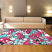 Красочные с цветочным рисунком Нескользящие ковры и коврики для Гостиная детский коврик Sajad круглый ковер Спальня напольные коврики