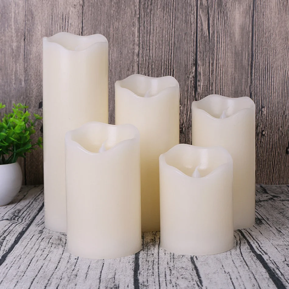 

flameless wave edge electrical led wax candle,candle light for halloween/ christmas party decorative,wedding candle decoration