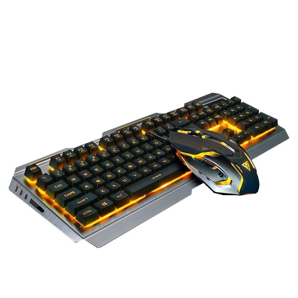 

Wired Rainbow Backlit Illuminated USB Gaming Keyboard and Optical Gaming Mouse Sets