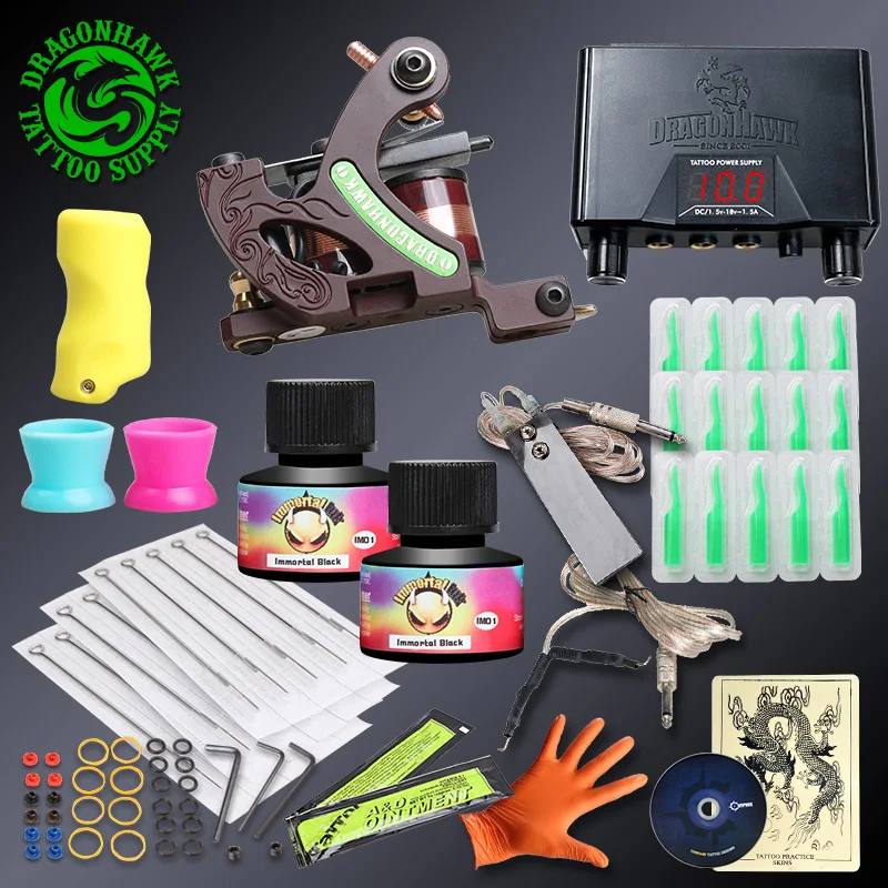Professional Complete Tattoo kits With Lining Machine Tattoo Guns Sets