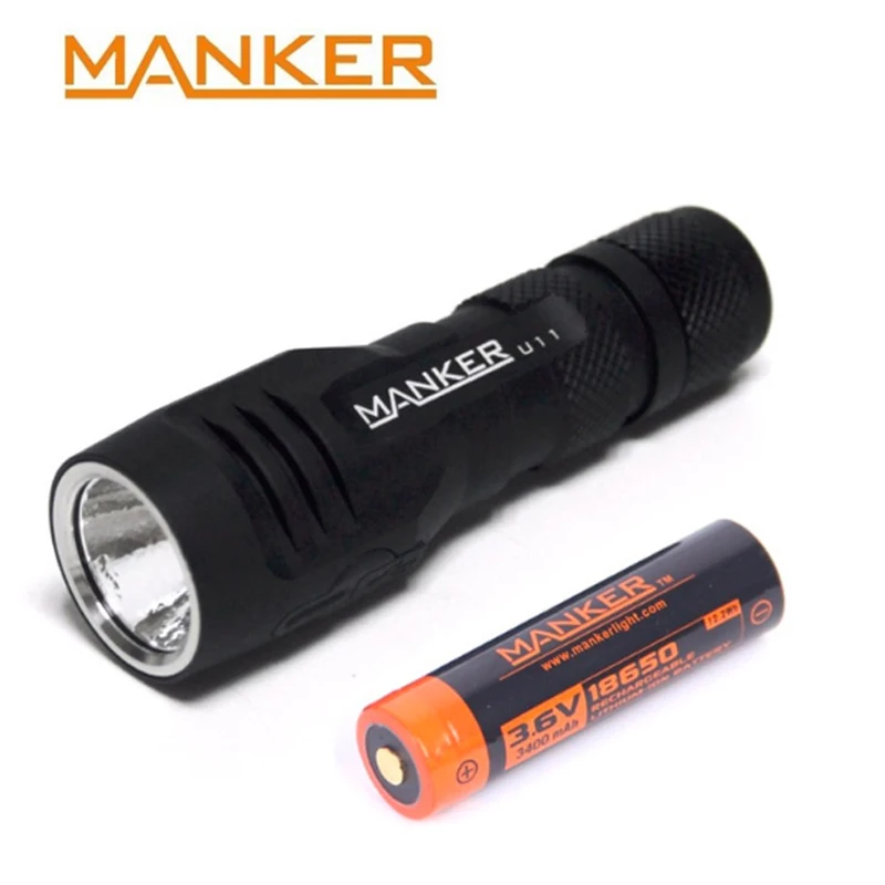 Светодиодный фонарик Manker U11 1050 люмен Cree XPL 18650 микро USB зарядка + 3400 мА/ч