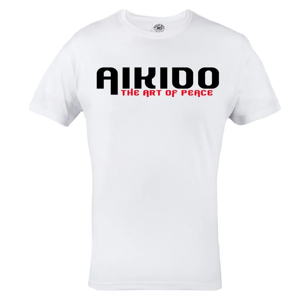 

Aikido Mma Martial Arts Gymer Mens White Men 2019 Summer Round Neck Men'S T Shirt Summer Famous Clothing Create T Shirt