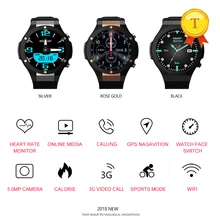 Новое поступление Android 5.1 MTK6580 1.40 дюймов 400*400 GPS Wi-Fi 5mp Камера сердечного ритма Мониторы 16 ГБ Смарт-часы часы Saat phonewatch