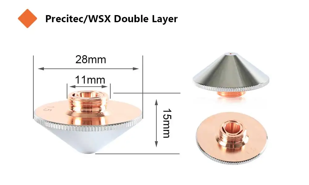 LSKCSH Precitec/WSX один/двойной слой сопла диаметром 28 мм Калибр 0,8-5,0 мм similiar P0591-571-00010 precitec головы агенты