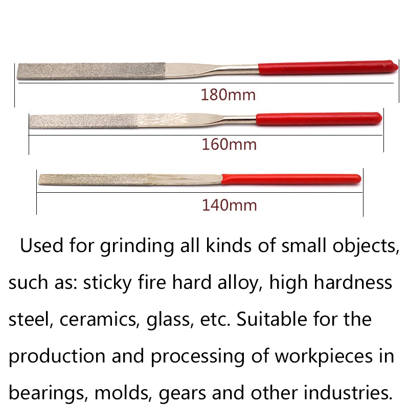 10 шт. 140/160/180 мм Ассорти Алмазное покрытие набор надфилей мини Рашпиль для Керамика Стекло Сталь хобби и ремесел ручной надфиль инструменты