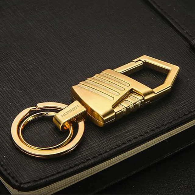 2PCS Men Women KeyChain High Grade Best Gift Luxury Gold Car Keychains