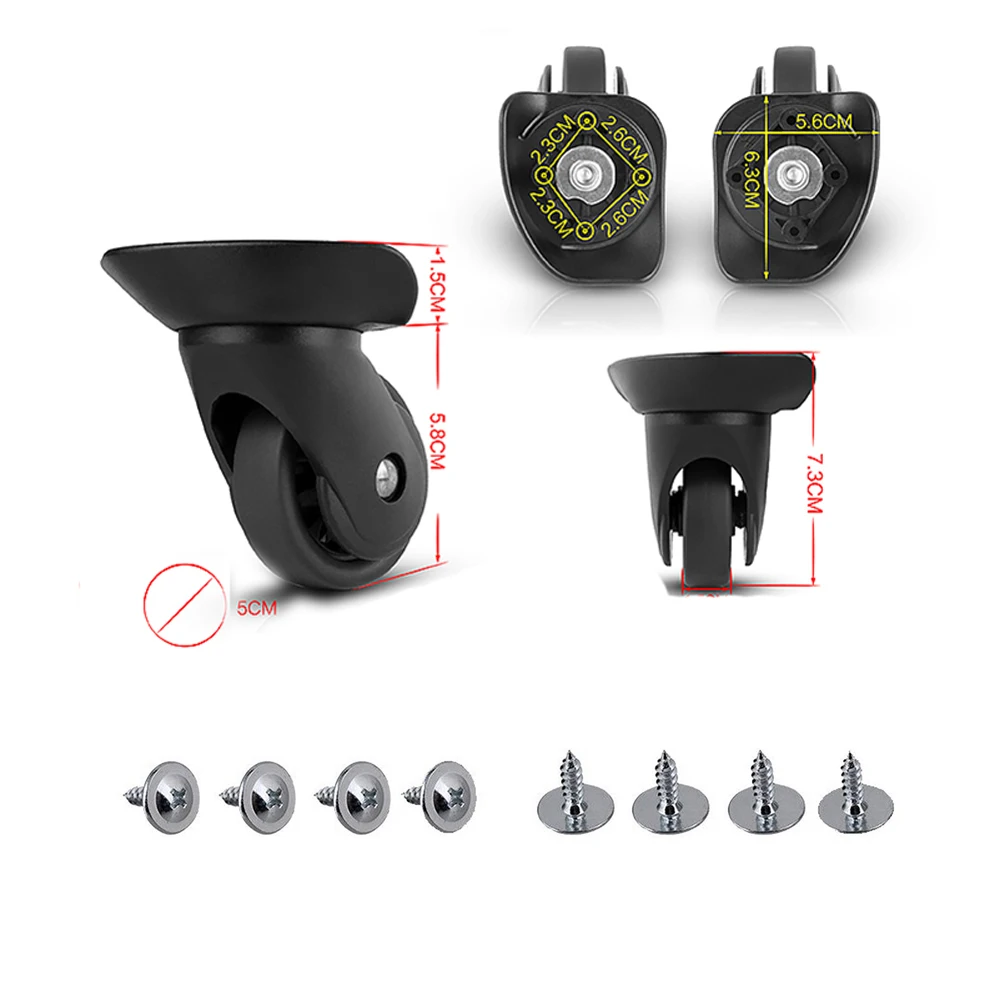 1 пара левый и правый запасные колеса для чемодана ремонт чемодан на колесиках для багажа Запчасти и аксессуары Спиннер колеса