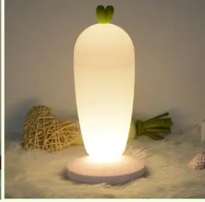 USB курица морковь светодиодный ночник сенсорный выключатель Сенсорная лампа светящиеся в темноте игрушки - Цвет: white