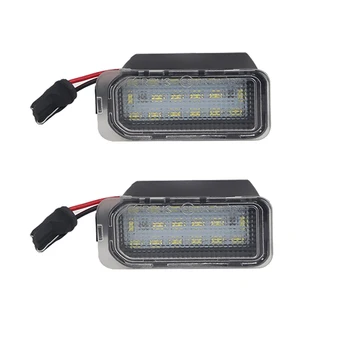 

2pcs LED Number License Plate Lights 6000K White 12V 3W CANBUS For Fiesta JA8 Focus DA3 5D C-MAX Mondeo BA7 Galaxy WA6