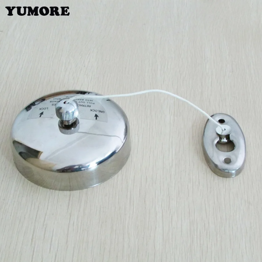 

YUMORE Wall Mounted Clothes Drying Line 304 Stainless Steel Retractable Clothesline Drying Line Rack For Balcony Hotel Style