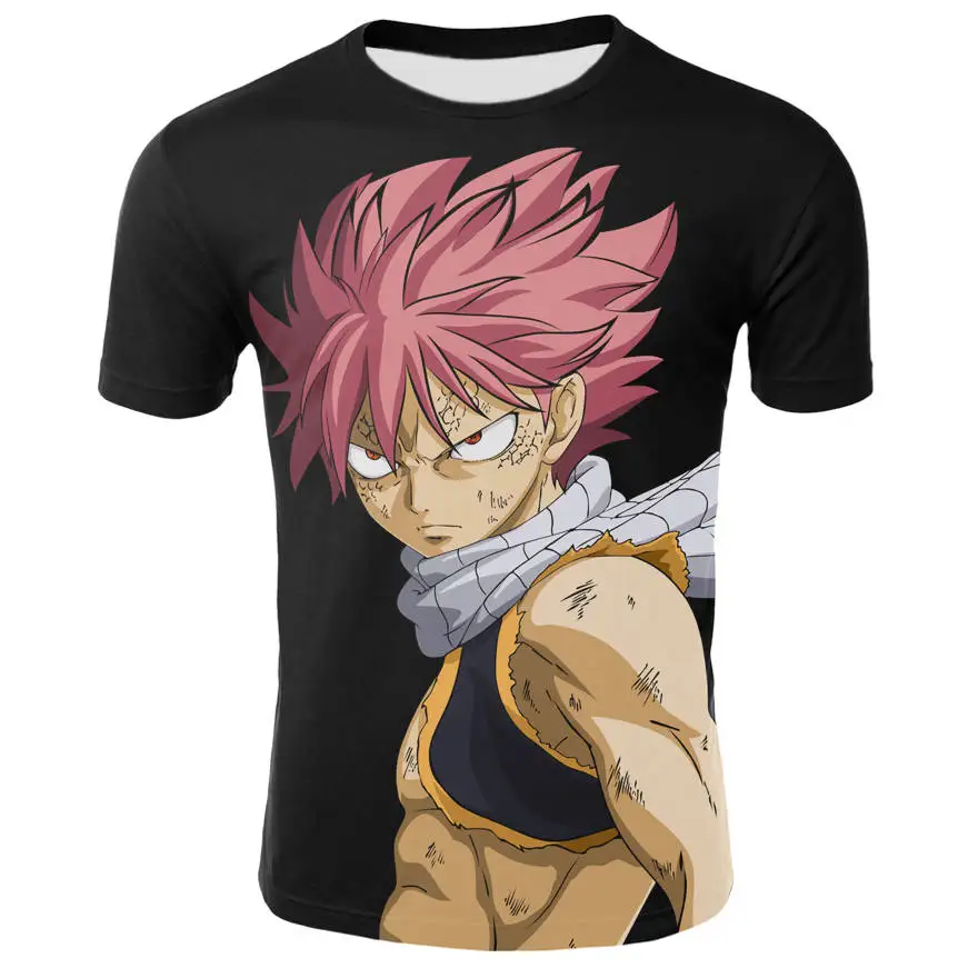 

PLstar Cosmos New design 2019 summer Men T-shirts Classic Anime Fairy Tail funny Natsu Dragneel 3d print sport t shirts