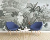 Beibehang Custom wallpaper European Retro Nostalgic Hand painted Rainforest banana palm sofa TV mural background 3D wallpaper ► Photo 3/3