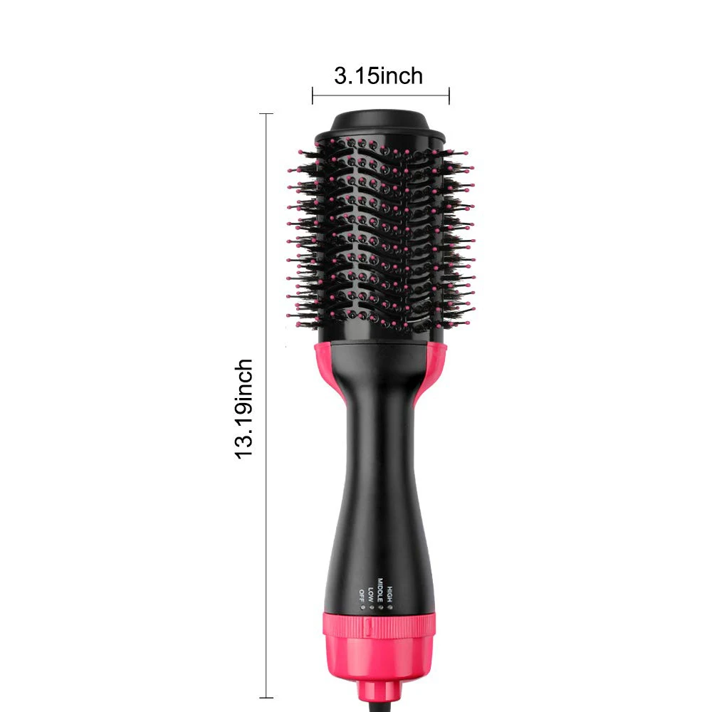 

2 in 1 Hot Air Curling Brush One Step Hair Dryer Volumizer Negative Ion Straightening Brush Salon Curler Hair Styling Tools Comb