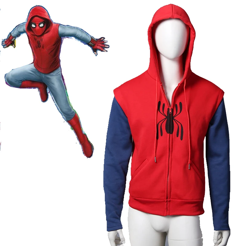 Купить Человек-паук: Homecoming hoodie Косплей Костюм хлопковый свитер мужс...