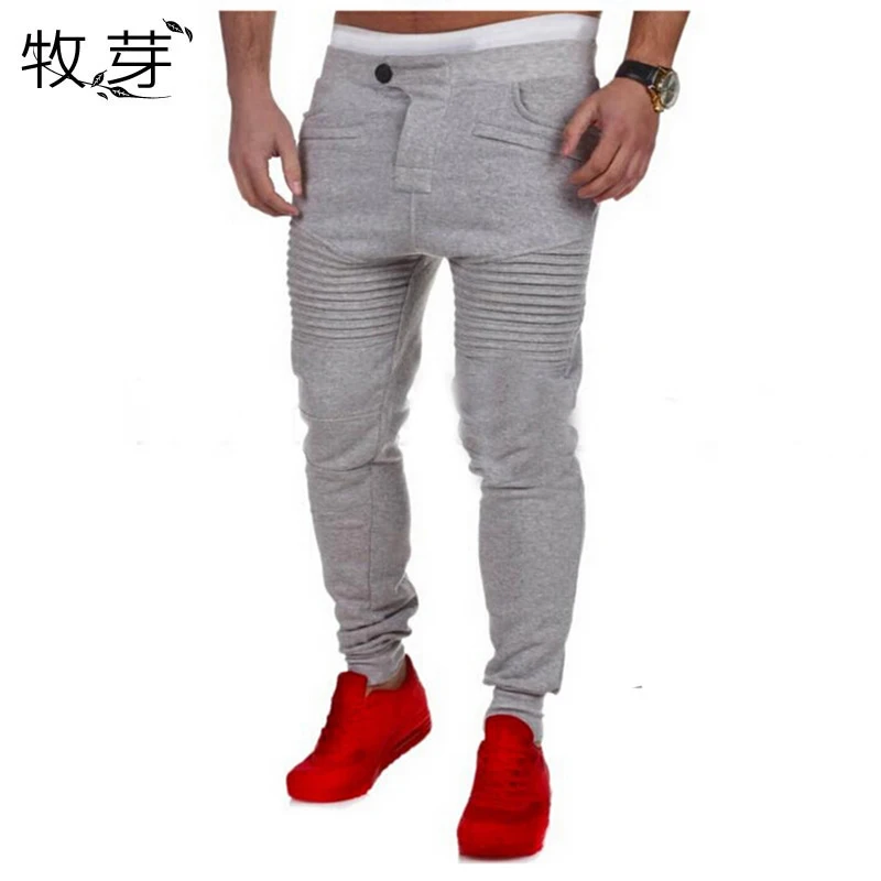 Men's fitness explosion casual pants pants men stovepipe stripe