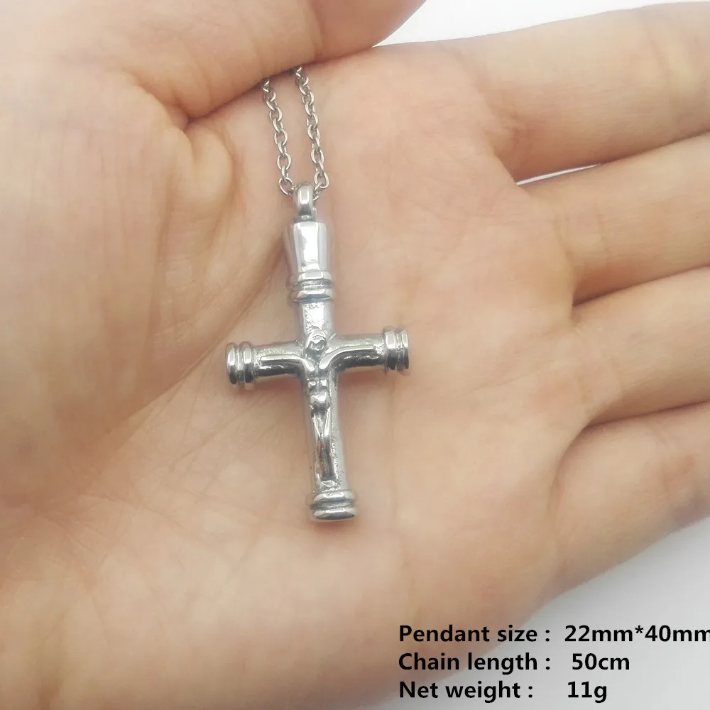 

Free shipping 316L stainless steel Perfume Bottle Pendant Necklaces for Women men The Cross Pendant Necklace N2030