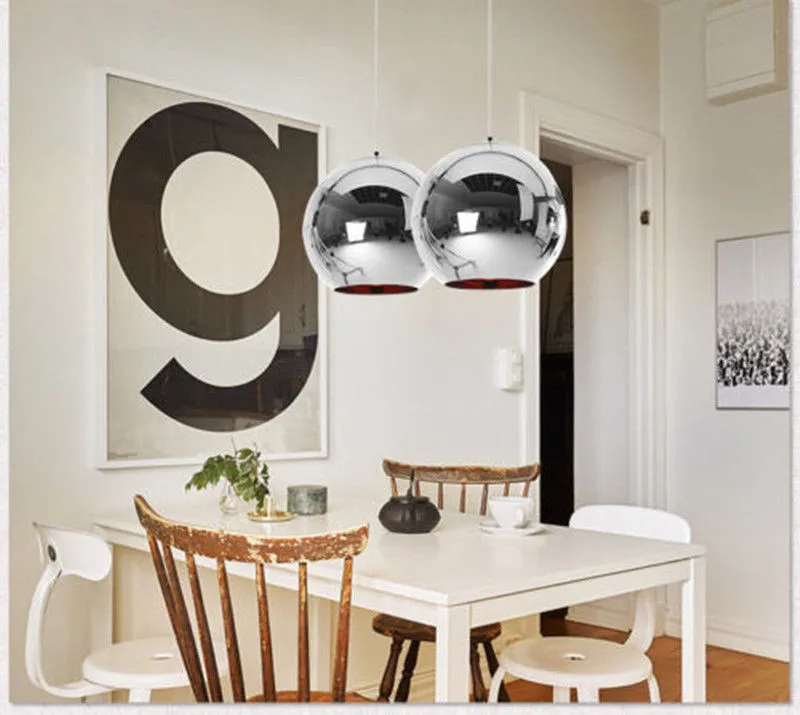 Mirror Glass Ball Pendant Lamp-8