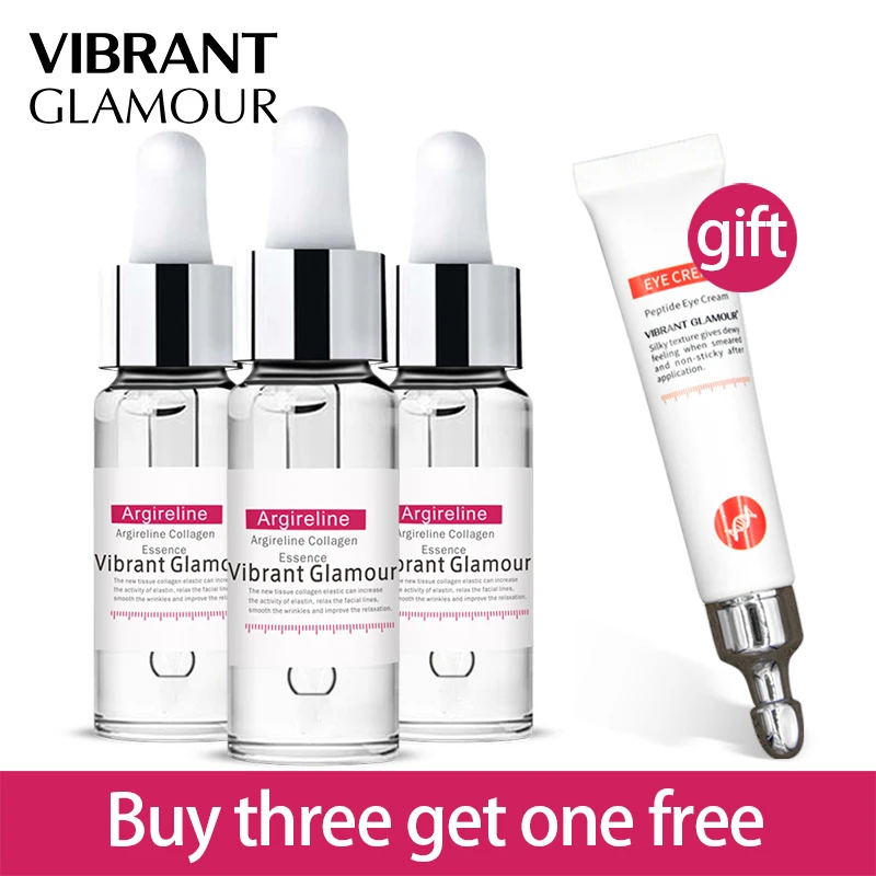 

VIBRANT GLAMOUR Buy 3 get1 Free Peptide Collagen Face Serum Eye Cream Moisturizers Remove Wrinkles Dark Circles Skin Care Set