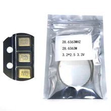 10 шт. SMD 3225 пассивный кварцевый генератор OSC 28,6363 МГц 28,6363 м 3,2*2,5 3,3 В 25PPM