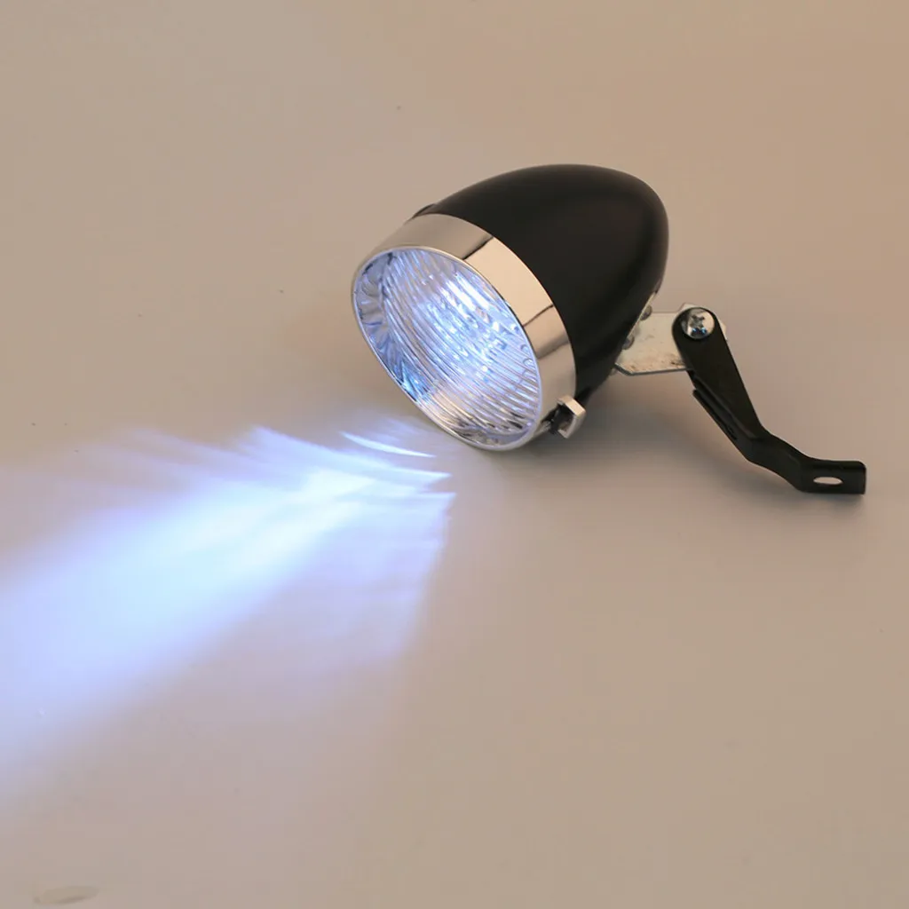 Sale Classic LED Vintage Bike Headlight Bicycle Retro Head Light Front Fog Lamp Waterproof design 3 white LED bright LED 3