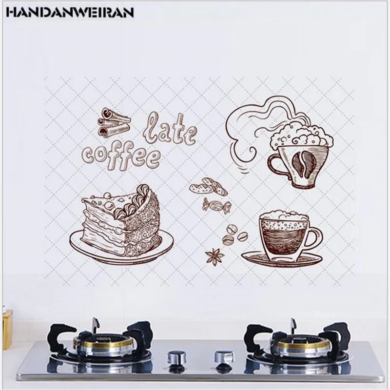 

New kitchen oil-proof wall stickers aluminum foil high temperature self-adhesive greaseproof paper tile stickers for kitchen L