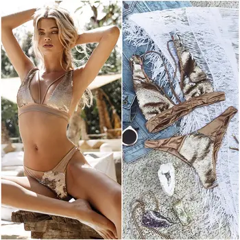 

Gold Bright Sequins Swimwear Women 2018 Summer New Bathing Suit Sexy Patchwork Swimsuit Women Beachwear Outfits