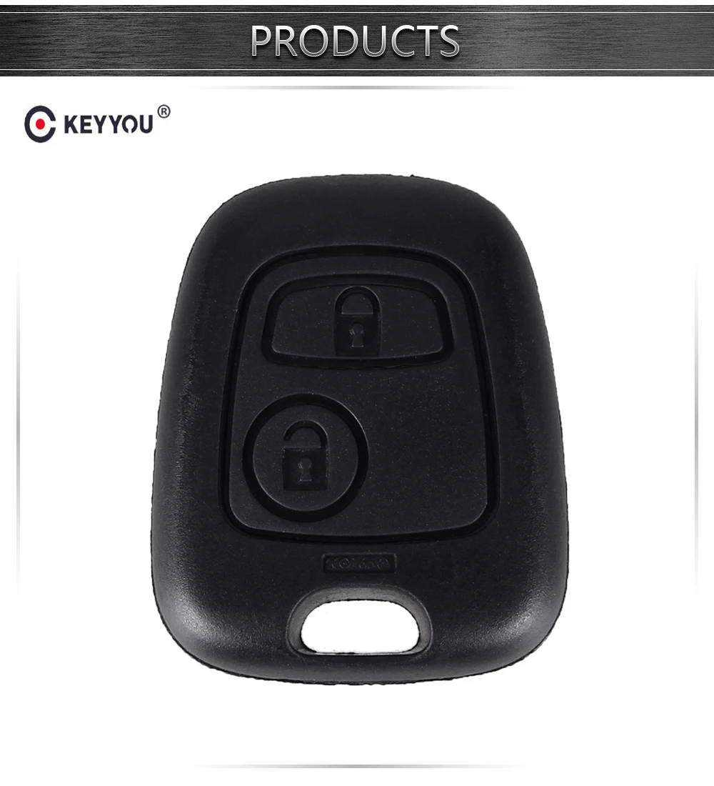 KEYYOU 30 шт./лот дистанционный ключ автомобильный брелок чехол Замена оболочка Крышка для peugeot 307 107 207 407 без лезвия