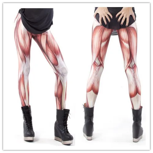 Women Muscles Leggings.Black 